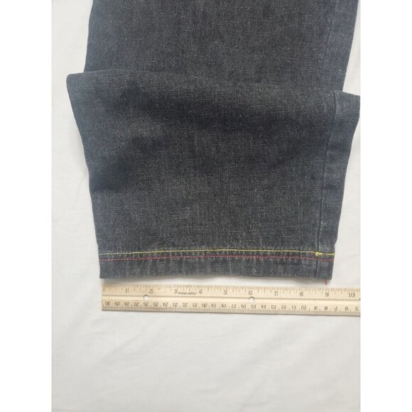 Platinum Fubu Harlem Globetrotters Limited Ed. Black Men's Jeans Sz 35 90's Y2K - Picture 9 of 16